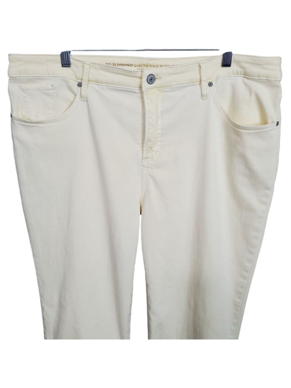 Chicos Size 16 Pants So Slimming Girlfriend Slim Leg Ankle Comfort Casual Yellow - Picture 5 of 9